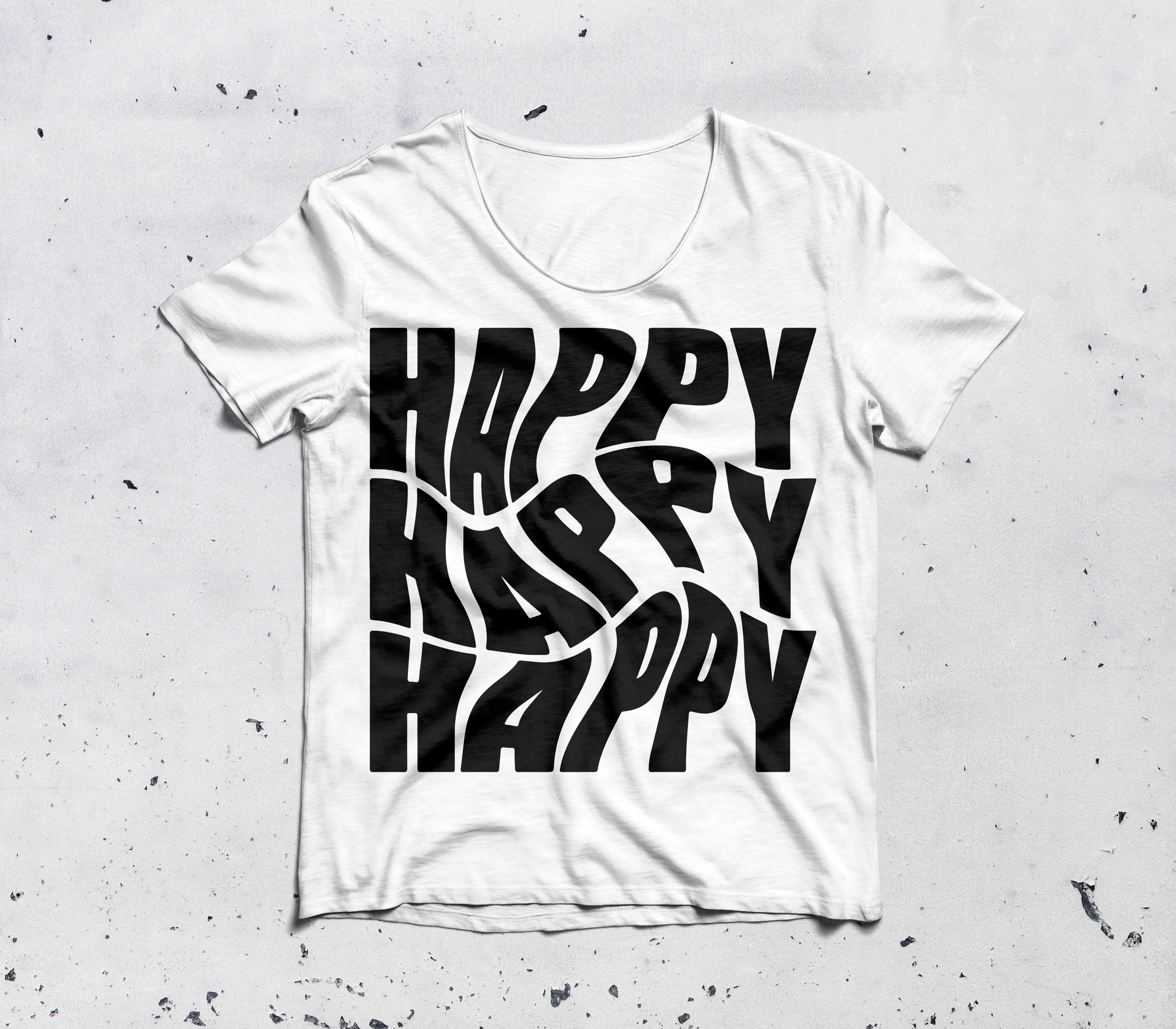 Decoccano "HAPPY" Graphic T-Shirt – Men’s Collection | White Cotton Tee