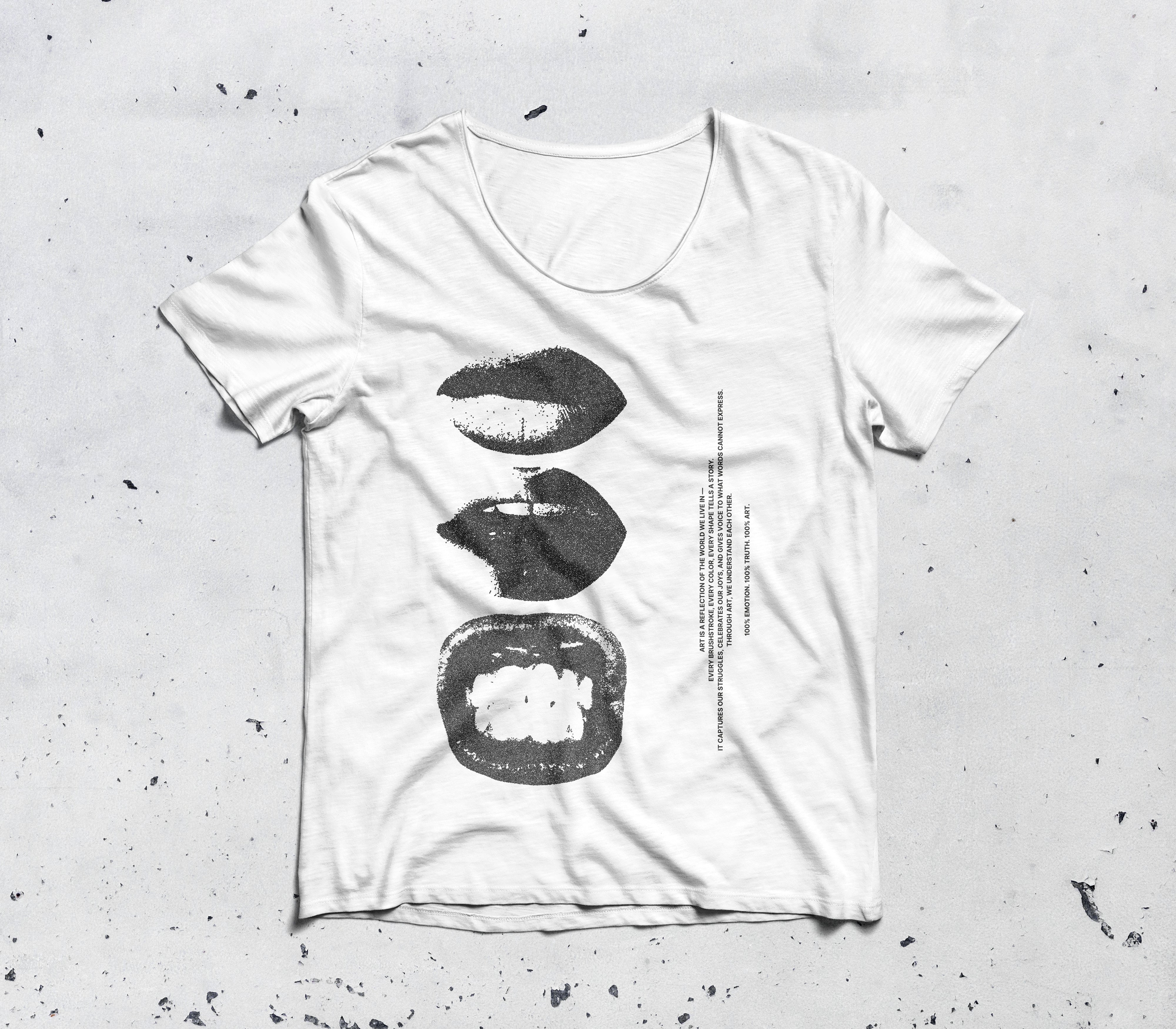 Decoccano Lips Graphic T-Shirt – Ladies Collection | White Cotton Tee